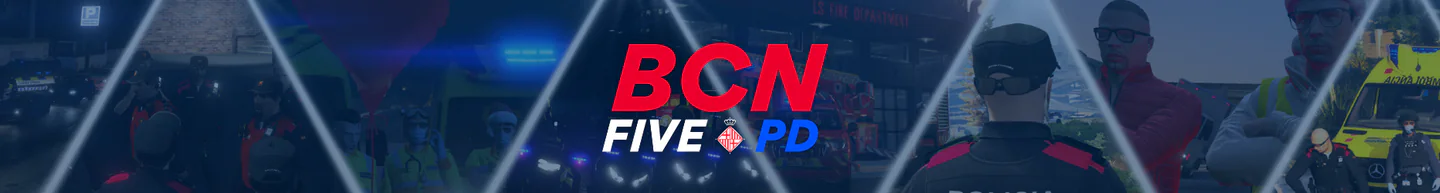 Barcelona PD | Mossos, GUB, SEM, Bombers | Servicios reales | Rol Serio y activo FiveM server banner