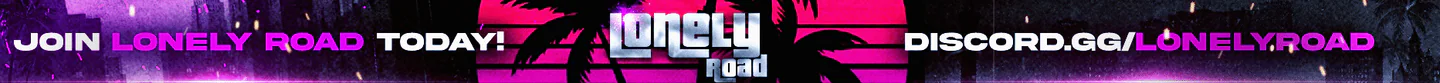🌴 Lonely Road RP [18+] 🌴 || Serious RP || 💜 FEMALE PRIO 💜 || 🚓 PD & EMS 🚓 || 🏢 BUSINESSES 🏢 || 🎉 Join Now! 🎉 FiveM server banner