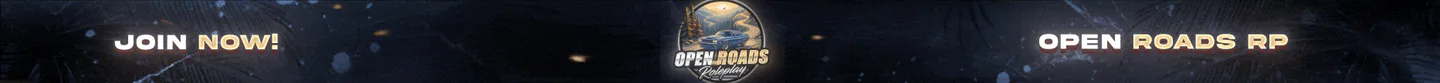 Open Roads Roleplay | Casual RP | vMenu | Anyone Can Be Cop/Fire/Civ | Crossroads Gaming FiveM server banner