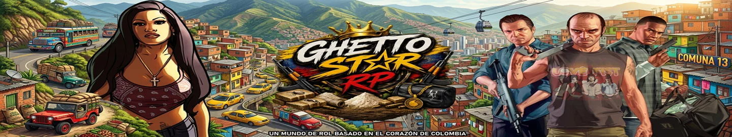 🔥GheTtoSatarRp🔥-|🌎Latinoamericano-|👉🏿Bandas Gratis-|🚙Súper Coches-|🌇Mapeados Guapos-|⚡️Optimizado-|❌No Whitelist-|📢Eventos-|🧊Tienda vip... FiveM server banner