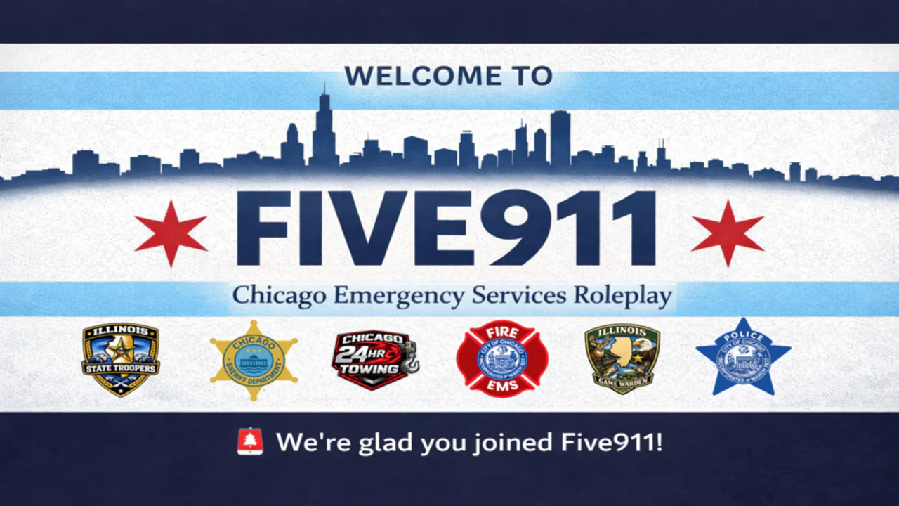 🚨 FIVE911 ┃ Chicago Roleplay FiveM server banner