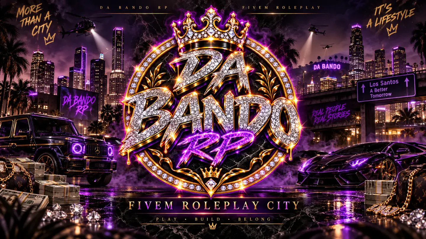 ποΈ DA BANDO RP β’ π Semi-Serious RP β’ π Female Owned β’ π₯ Creator Friendly FiveM server banner