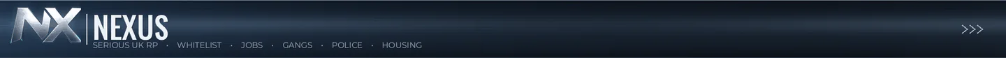 NEXUS | TMC Serious UK RP • Whitelist Jobs • Gangs • Police • Housing FiveM server banner