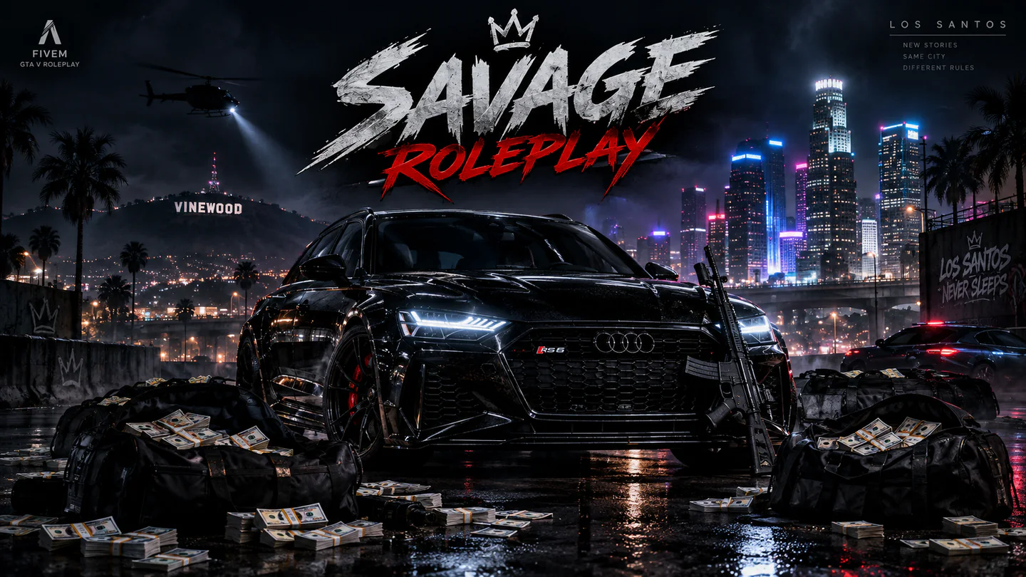 Savage Roleplay | Custom Framework | NL/BE FiveM server banner