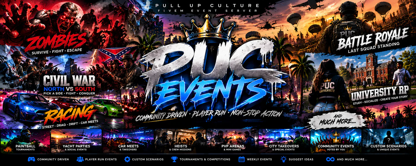 PUC EVENTS🔥 FiveM server banner