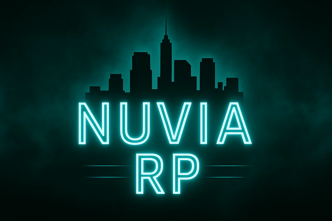 | 🔥 Nuvia RP 🔥 | ✅ 18+ Server ✅ | 💸 100k Startgeld 💸 | 🎤 Ingame-Voice 🎤 | 🚘 Lore-Fahrzeuge 🚘 | 🏠 Housing-System 🏠 FiveM server banner