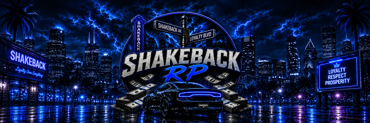 SHAKEBACK RP FiveM server banner
