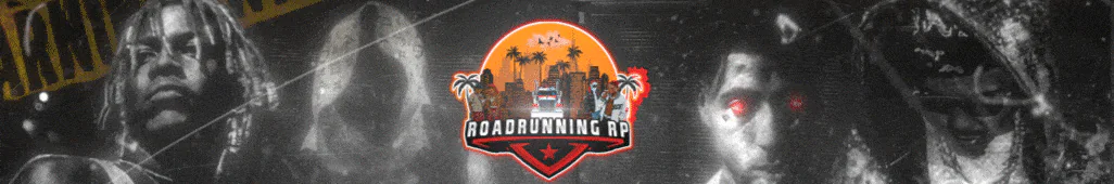 RoadRunning RP | New City | New Player & Female Friendly | 500+ Cars, Custom Guns, Jobs, Heists & Housing FiveM server banner