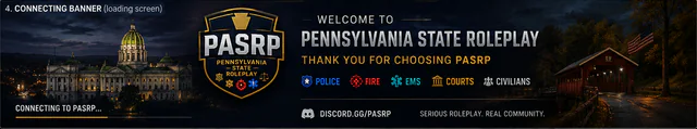 Pennsylvania State Roleplay | PASRP | Serious Pennsylvania RP FiveM server banner