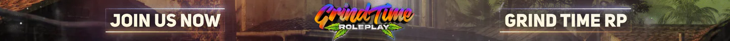💸🔥 GrindTime RP 🔥💸 | 🏙️ Serious RP | 💼 Player-Owned Businesses | 💰 Realistic Economy | 🚗 Custom Cars | 🏁 Street Racing | 💊 Custom Drugs | 🔫 Gangs & Turf Wars | 👮 Active PD | 🚑 Active EMS | 🛠️ Daily Updates | 🎉 Events | 📈 Growing Community | ⭐ Join Today! ⭐ FiveM server banner