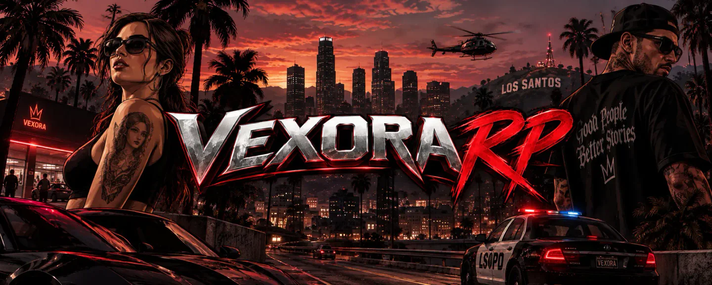 VexoraRP ✨ | VO VÝVOJI 🛠️ FiveM server banner