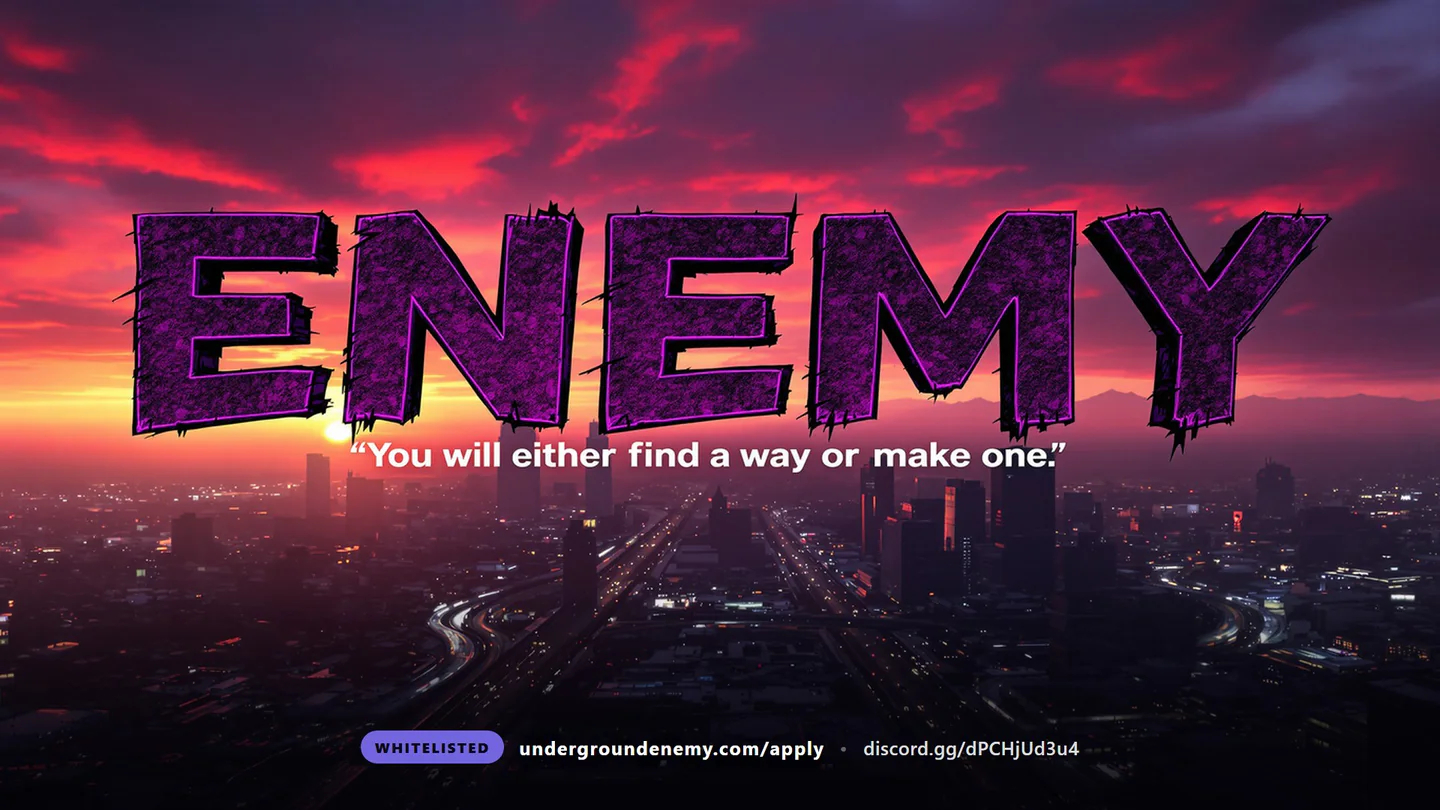 [TEST] ENEMY Serious RP • Whitelisted • Custom Framework • EN FiveM server banner