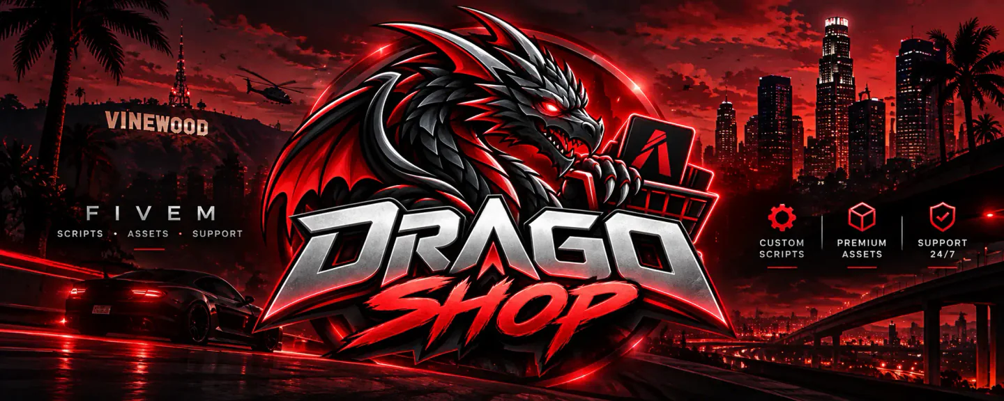 Drago Server built with Drago Server by Drago Pinguino! FiveM server banner
