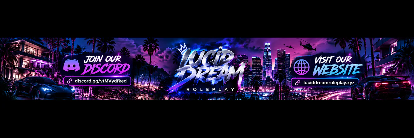 Lucid Dream RP | Grand Opening 🔥 | Serious RP | Custom Scripts & Drip | Active Staff FiveM server banner