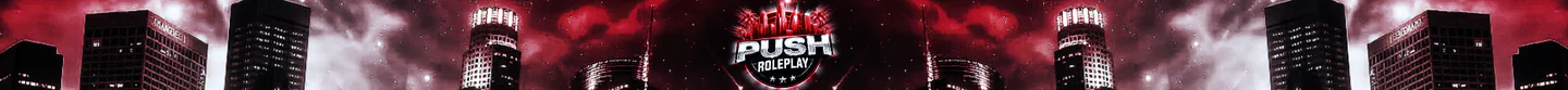 🌆Push RP [18+]🌆│🖥️Qbox Framework│🚗Custom Cars & Clothing👚│💊Gangs💊│🏠Custom Houses🏠│👮Hiring Police & EMS👩‍⚕️ FiveM server banner