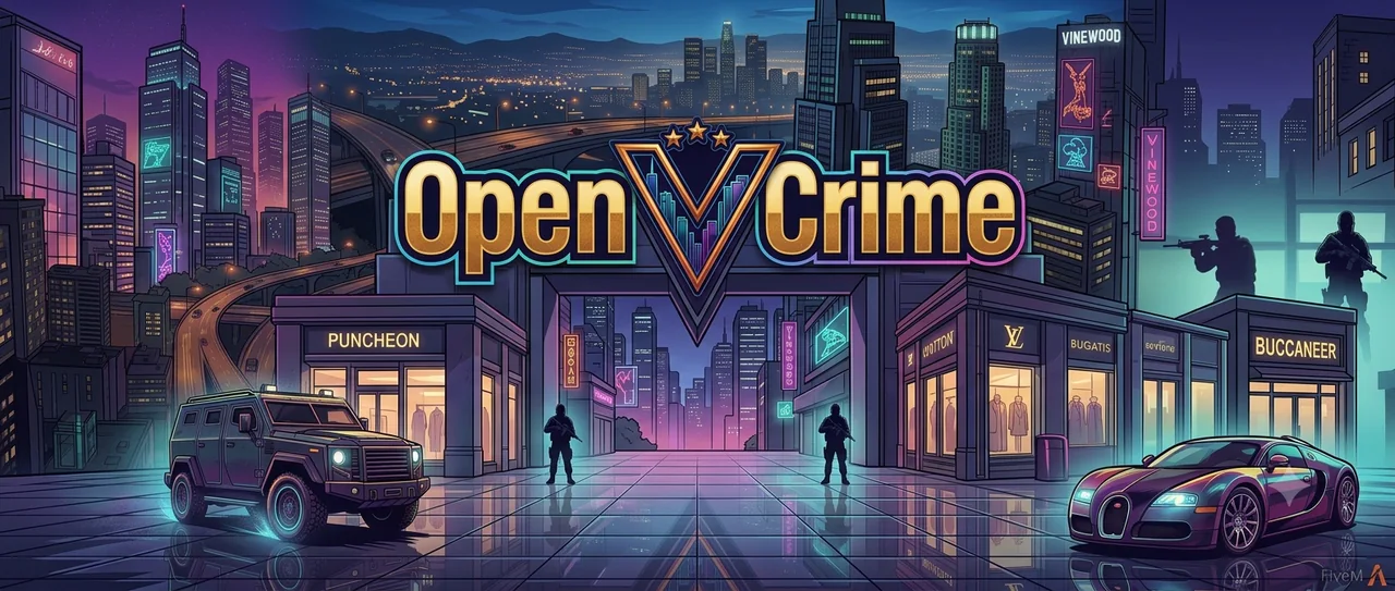 OpenCrimeV | NO-WL | BETA FiveM server banner