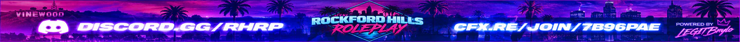 🌴Rockford Hills Roleplay🌴 |🔴 Active Staff |🚔 LEO |💸 vMenu | 🔥Free To Play! | 🎁 Daily Giveaways! FiveM server banner