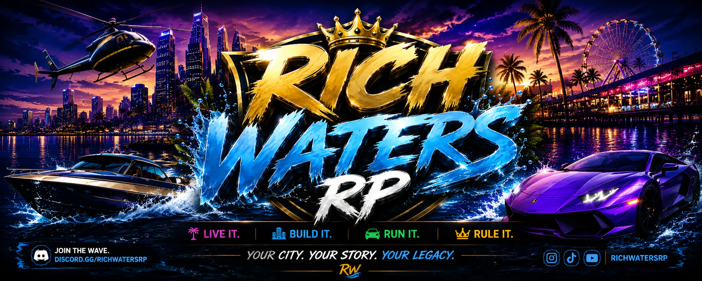 Rich Waters RP │ Semi-Serious Server FiveM server banner