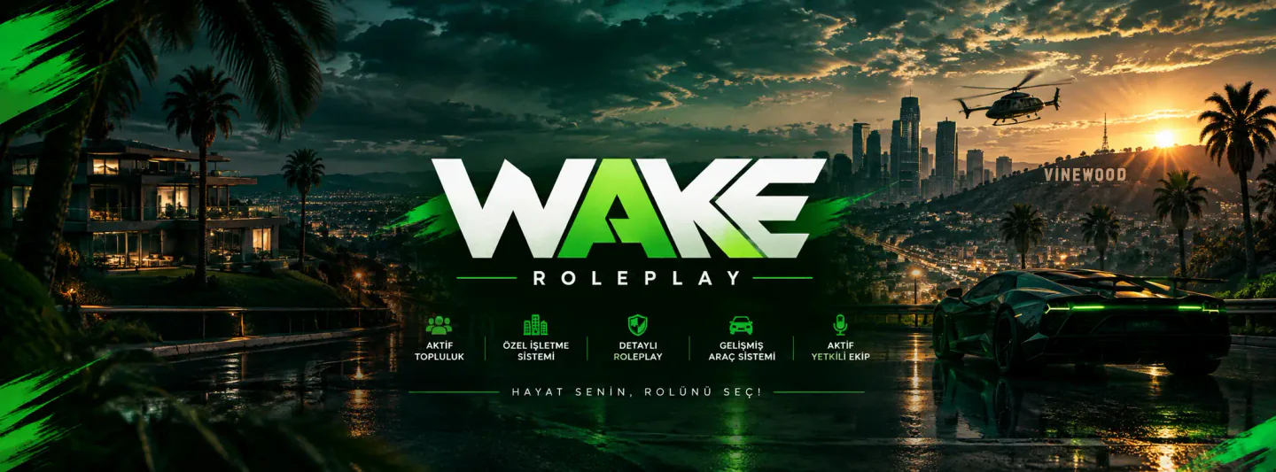 Wake Roleplay !Beta FiveM server banner