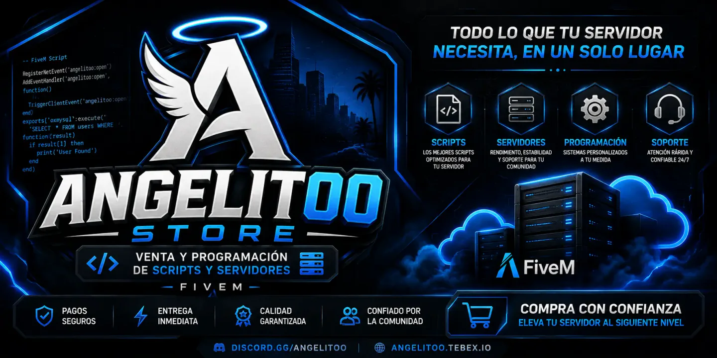 ANGELITOO DEVELOPMENT SHOWCASE FiveM server banner