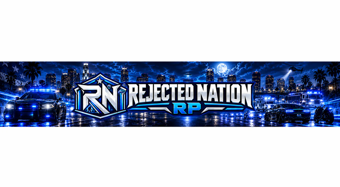 Rejected Nation RP vMenu FiveM server banner