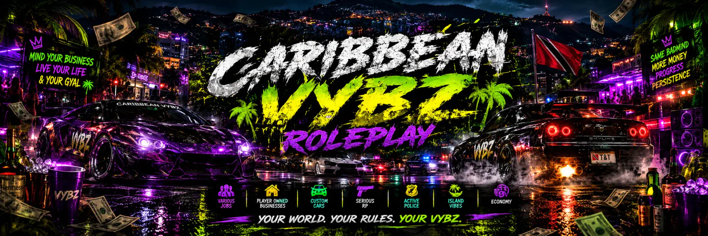 CARIBBEAN VYBZ ROLEPLAY FiveM server banner