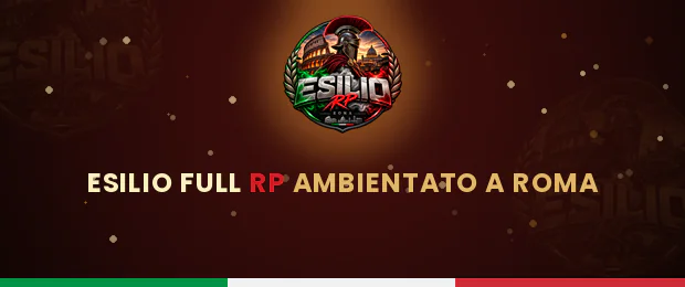 Esilio Full Rp FiveM server banner
