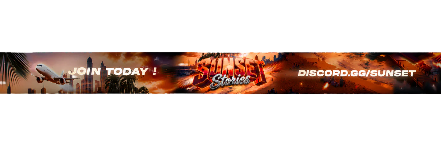 🌆 Sunset Stories | Semi-RP | Create Your Own Story | Active Community FiveM server banner