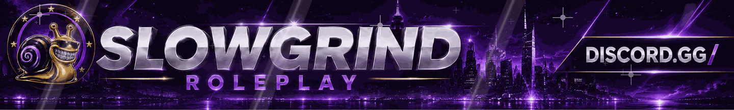 ⚡ SlowGrind V3 | 🏙️ Semi-Serious Ct Roleplay 🏙️ | 💋 City Girl & 🎥 Streamer Friendly | 🚗 Custom Cars & Clothing 👕 | 🕓 Active Staff & Community 📢 | 💊 Unique Drugs & Scripts | 🎮 Join : discord.gg/fCTXqMynhd 🎮 FiveM server banner