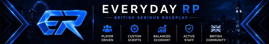 Everyday Roleplay | UK's #1 British Themed TMC Serious RP FiveM server banner
