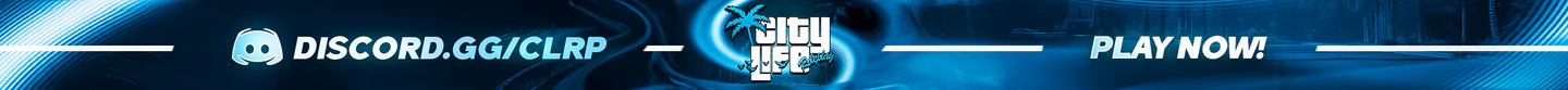 CityLife 3.0 | FRESH WIPE | Serious RP | Businesses | Housing/Furniture | Gang Turfs | Police/EMS/DOJ | Gambling | Boosting | Heists | discord.gg/CLRP FiveM server banner