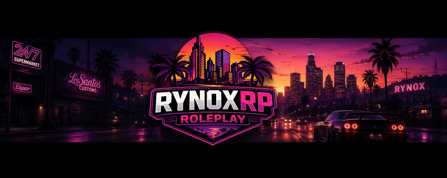 RynoxRP - Whitelist 16+ FiveM server banner