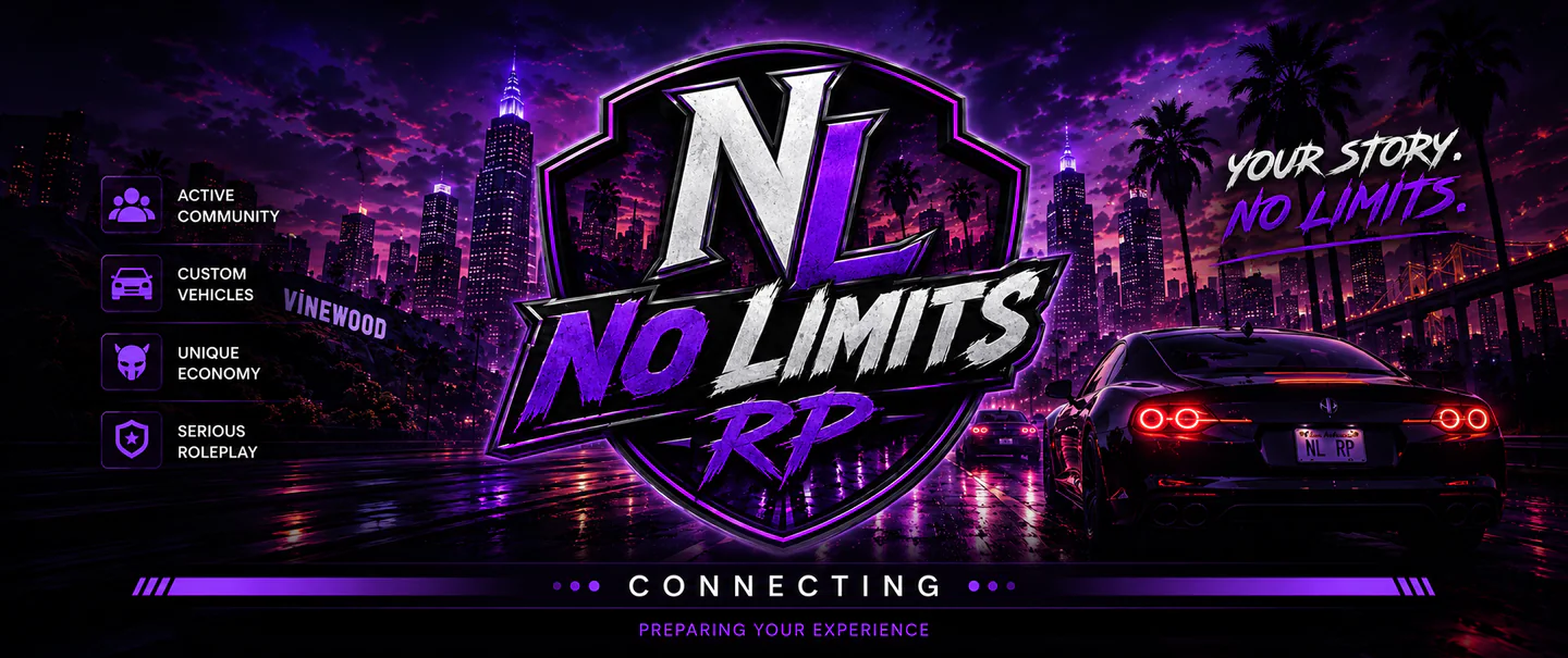 No Limits RP FiveM server banner
