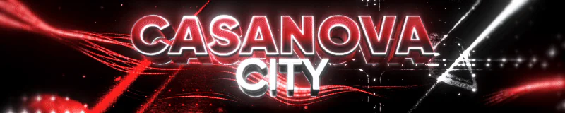 CASANOVA CITY | ✈️ Neueröffnung | ❤️ Jobs | ⚡ High Performance | 🛡️ Anti-Cheat | 📦 Lootdrop | 🔫 Gangwar | 🧪 Labor FiveM server banner