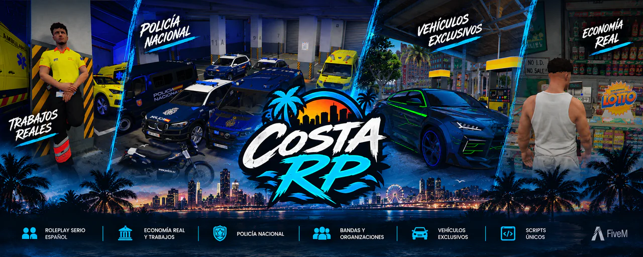 🌴 Costa RP | Roleplay Español FiveM server banner