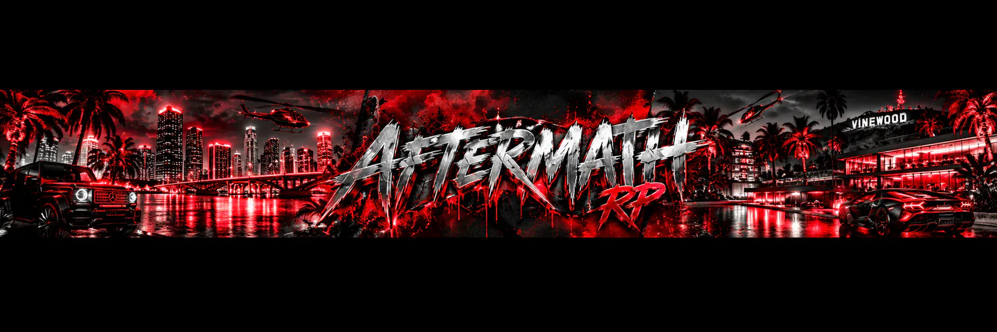 AFTERMATH RP | Custom Cars | Custom MLOs | 18+ FiveM server banner