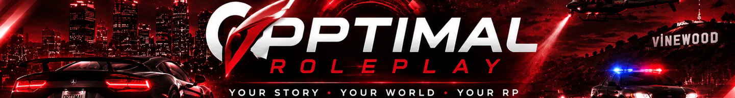 Grand Opening!! | Optimal Roleplay 1.0 | 18+ | Serious RP | Soft WL | Player Owned Businesses | Hiring PD & EMS FiveM server banner