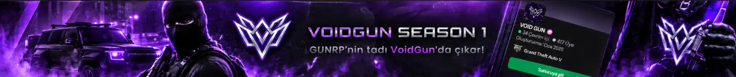 VOID GUN SEASON 1 OZLENEN META #GUNRP FiveM server banner
