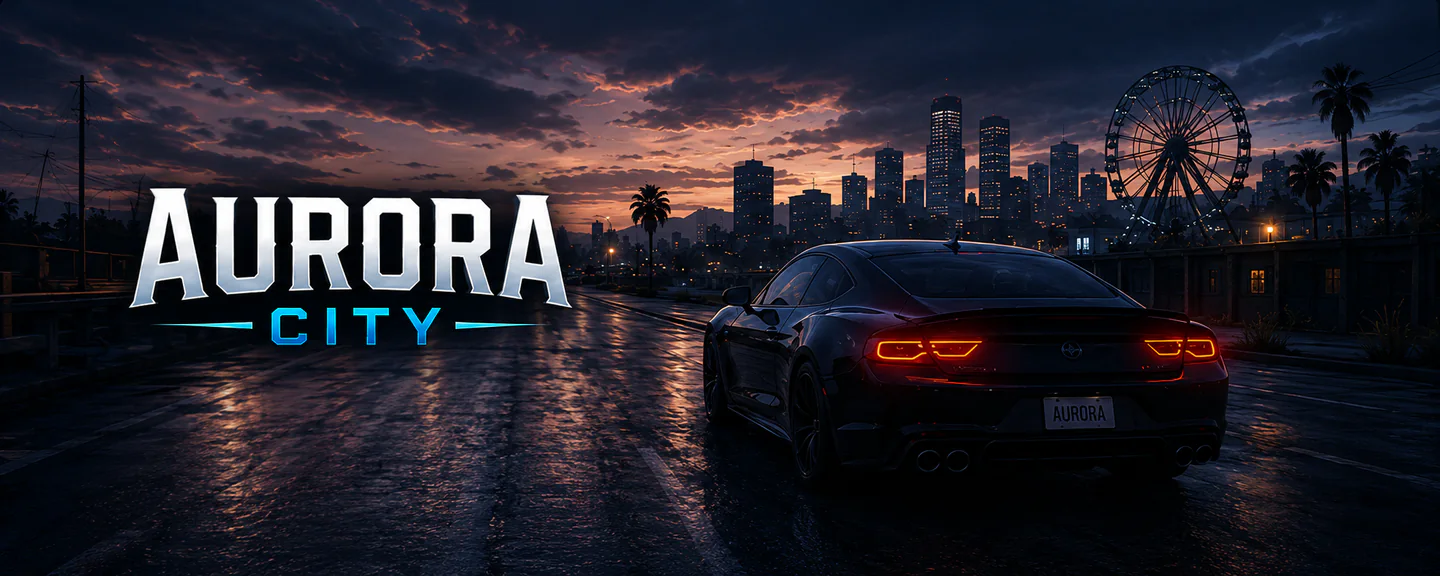 AuroraCity RP • The American Dream FiveM server banner