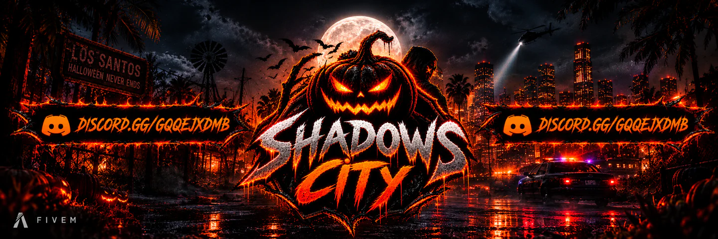 SHADOWS CITY — UK SERIOUS ROLEPLAY V1 FiveM server banner