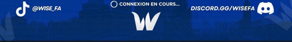 [FR/CH/BE] 🌊 WISE 🡺 🔓 RP SÉRIEUX 🡺 🎁 EXCLUSIF & OPTIMISÉ 🡺 DISCORD.GG/WISEFA ! 💙 FiveM server banner