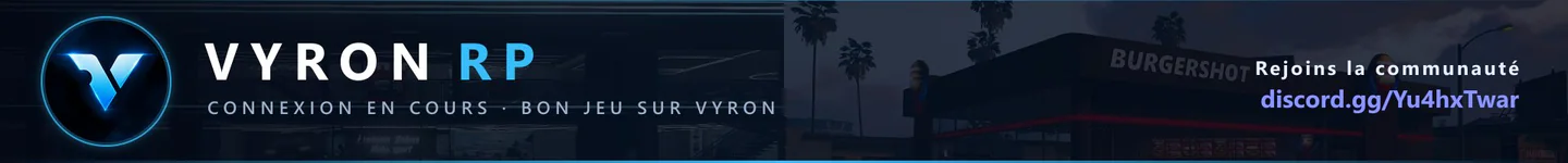 [FR/QC/BE] VYRON RP FiveM server banner
