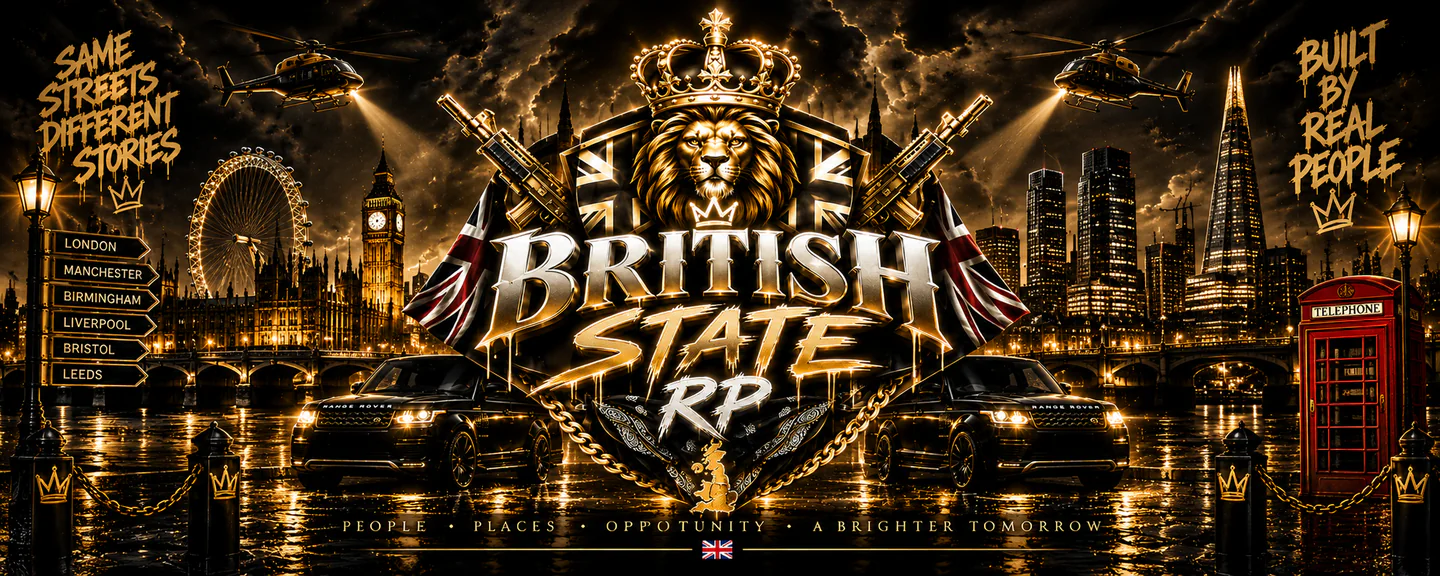 BRITISH STATE RP FiveM server banner