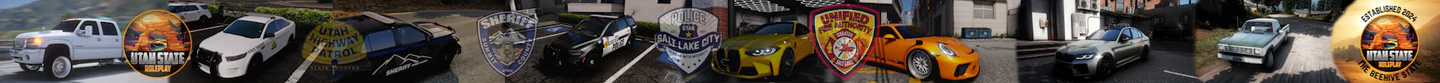 Utah State Roleplay | vMenu | Whitelisted | Active LEO, Fire & DOT | Custom Vehicles, MLO's & EUP | Salt Lake County, UT Based Server | .gg/utsrp FiveM server banner