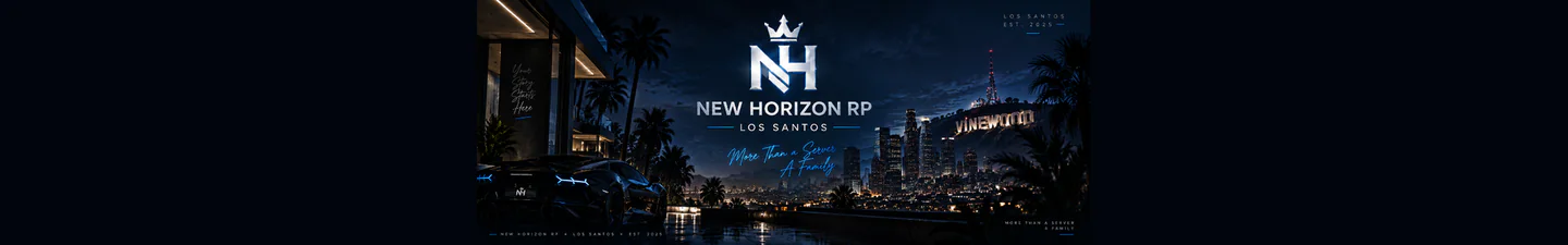 New Horizon RP | Clean QBCore Server FiveM server banner