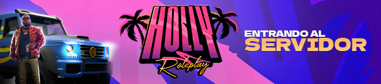 [ESP] | 🌺 HOLLY RP | ✅ ENTRAS Y ROLEAS | 🌆 BANDAS GRATIS | ⚙️ SERVIDOR OPTIMIZADO | 🛠️ SCRIPTS ÚNICOS | 🚗 COCHES CUSTOM | FiveM server banner