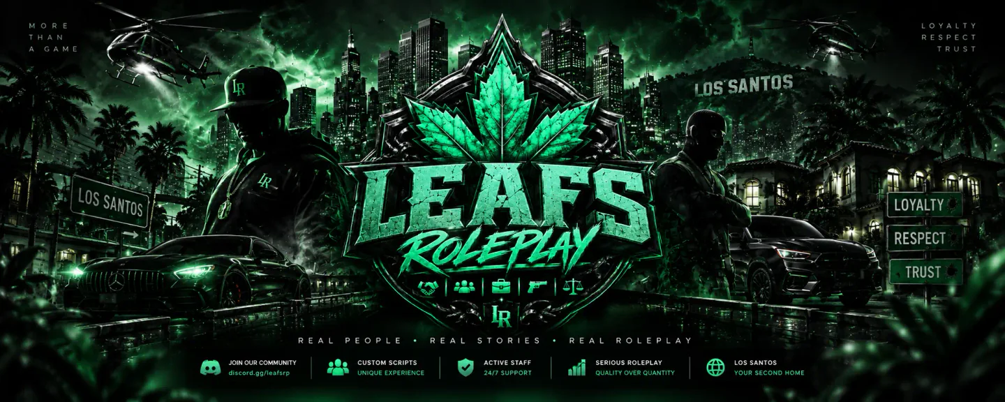Leafs Roleplay Server FiveM server banner