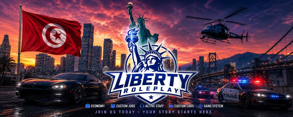Liberty Roleplay FiveM server banner