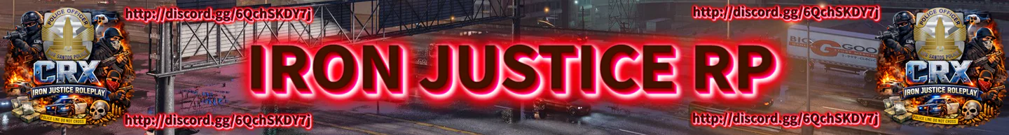 US: Iron Justice Roleplay! FiveM server banner