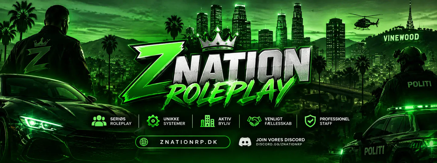 Znation RolePlay| allowlist 16+ FiveM server banner